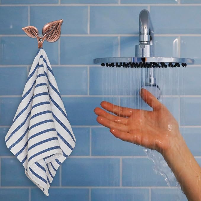 4Sets Vintage Leaf Design Iron Wall Hooks Practical Coat and Hat Hooks for Home Storage and Stylish for Bedroom Kitchen Living and Bathroom