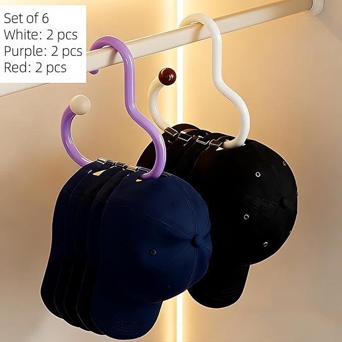 Set of 6 Tank Top Hanger, Bra Organizers for Closet, Heart Hooks Sport Bras Holder for Hats, Scarf, Space Saving Closet Organizers and Storage