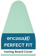 Encasa XO Ironing Board Cover and Pad 49"x18" - 4mm Felt Wide Iron Board Cover with Padding - Heat Resistant, Stain-Safe Dye, Non Slip Elastic Bungee Cord Tightening Iron Table Cover Mint Green
