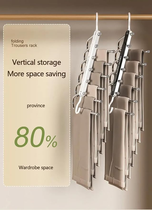 Folding Hangers, Innovative Minimalist Design, Space Saving, Super Strong, Light, Safe & Durable Collapsible Hangers, 12.9x5, Black