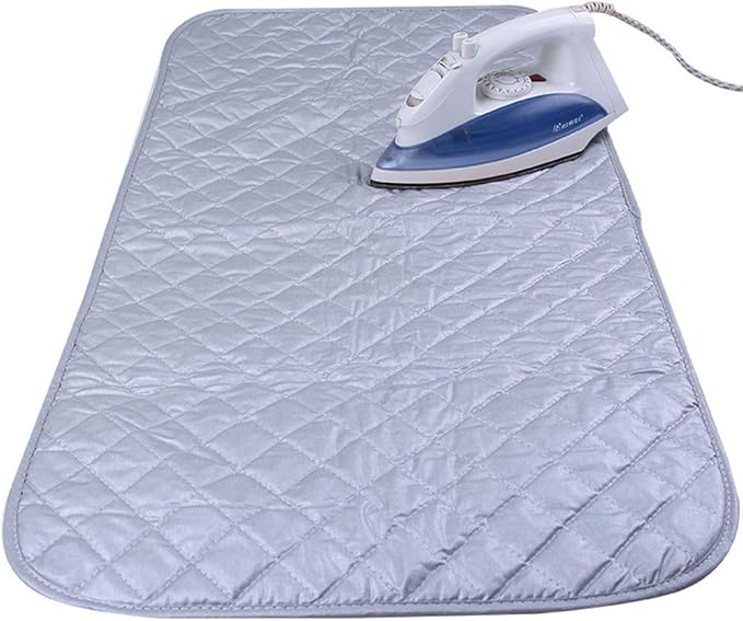 Kaxich Foldable Magnetic Ironing Mat Washer Dryer Heat-Resistant Ironing Pad Blanket Thick Portable Ironing Board Cover for Table, Travel and Flat Surface 33"X 19"