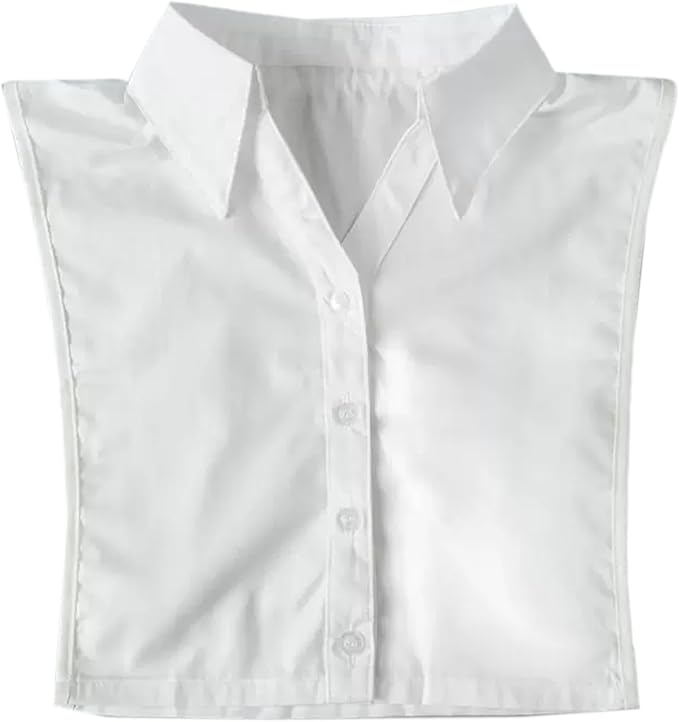 NIDMIDO Cotton Classic Detachable Dickey Collar Half Shirts Blouse False Collar Top for Women Girls Outfits