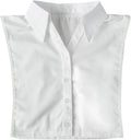 NIDMIDO Cotton Classic Detachable Dickey Collar Half Shirts Blouse False Collar Top for Women Girls Outfits