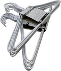 THE UM24 20 Counts Wire Cloth Hangers Galvanized Steel Metal Suit Clothes Hanger with Plastic Coating White Color 16" (40.5Cm) Wide - 13 Gauge