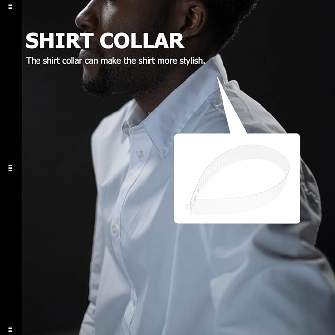100PCS Clear Collar Stays for Men’s Dress Shirts – Plastic Shirt Collar Inserts for Support & Stiffness Tabs Fixing Strips for Business Weddings and Formal Events
