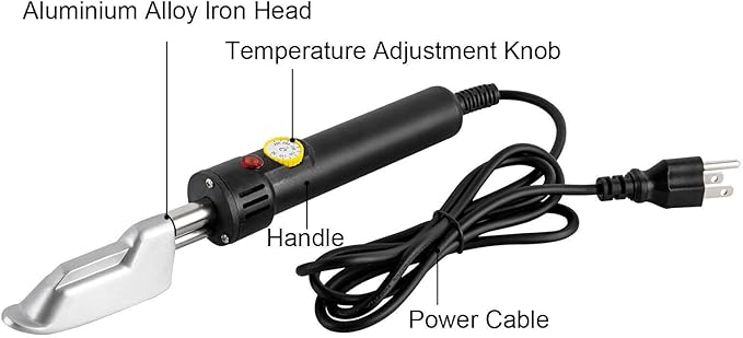 Portable Mini Iron, 110V Corded Mini Irons, Leather Clothes Shoes Mini Iron Adjustable 50-350℃ For Leather Fabric Shoes Bags Etc