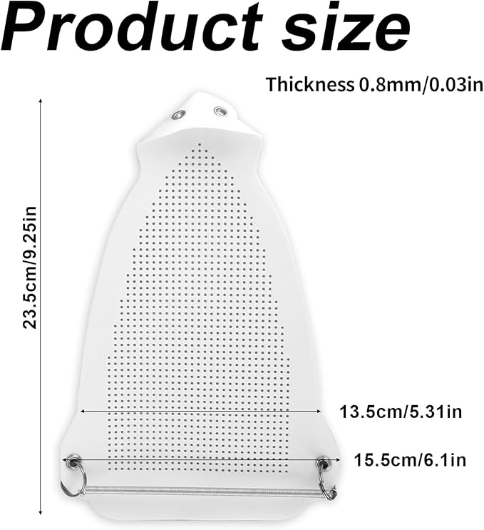 2pcs Iron Protective Cover, Breathable Heat Resistant Iron Shoe Cover Protect Clothes Prevents Fabric Burns & Sticking (0.8mm)