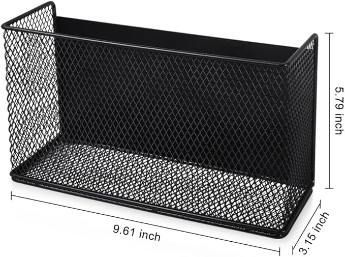 Picowe Magnetic Shelf for Fridge, Aluminum Foil & Plastic Wrap Holder Organizer for Refrigerator, Magnetic Laundry Organizer for Washer /Dryer, Fridge & Small Spaces (Black)