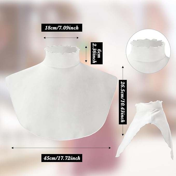 Turtleneck Dickey Extra Large Fake Collar Detachable Dickey Collar Half Mock Turtleneck for Men Women