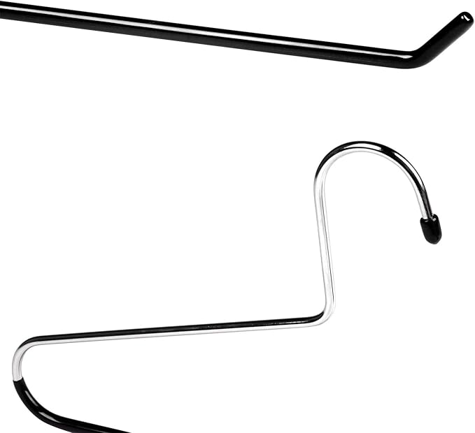 VASLIM 8 Pack Tablecloth Hanger Large Blanket Hangers Heavy Duty Black Vinyl Coated Nonslip - Great for Quilts, Comforters, Table Cloths, Towels, Sleeping Bags,Drapery and bedspreads