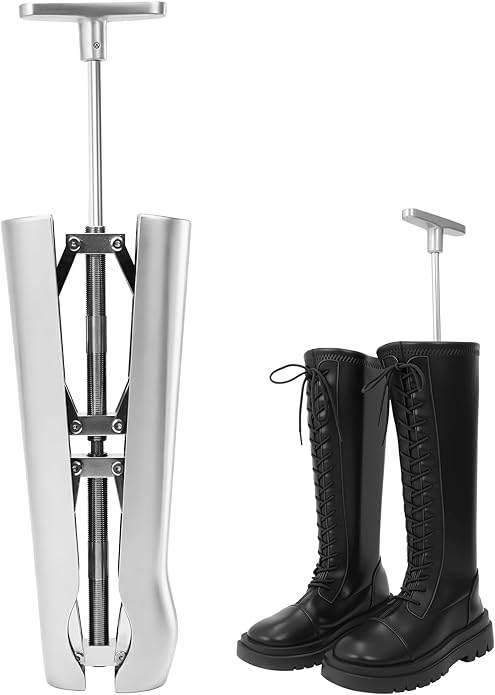 Professional Cast Aluminum Boot Stretcher for Instep & Shaft, Adjustable Boot Expander Tool for Tight Leather Boots & Relieves Tightness on Ankle, Calf & Toe Box.