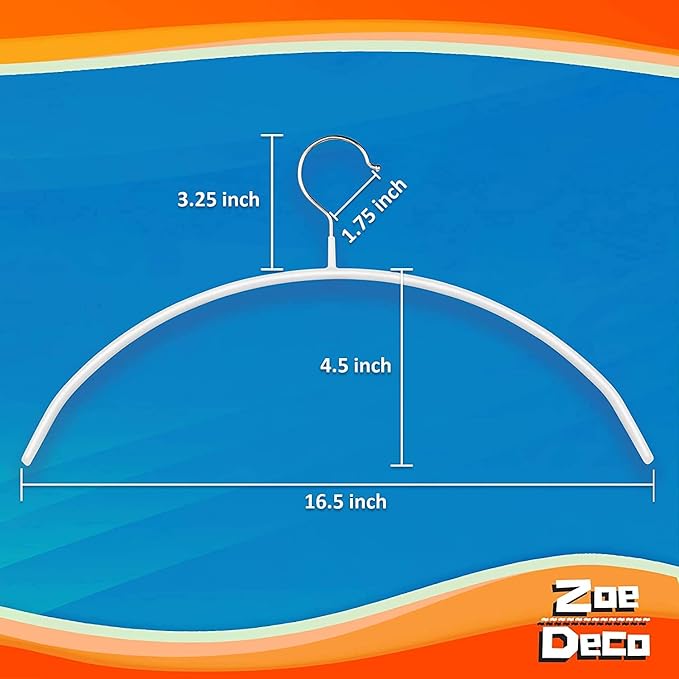 Clothes Hangers - 10 Pack, White - Solid Premium Steel Iron Clothing & Sweater Hangers - Non-Slip No Shoulder Bumps with Grippy Coating - Sleek, Slim & Rounded - Space Saving Solution - by Zoe Deco