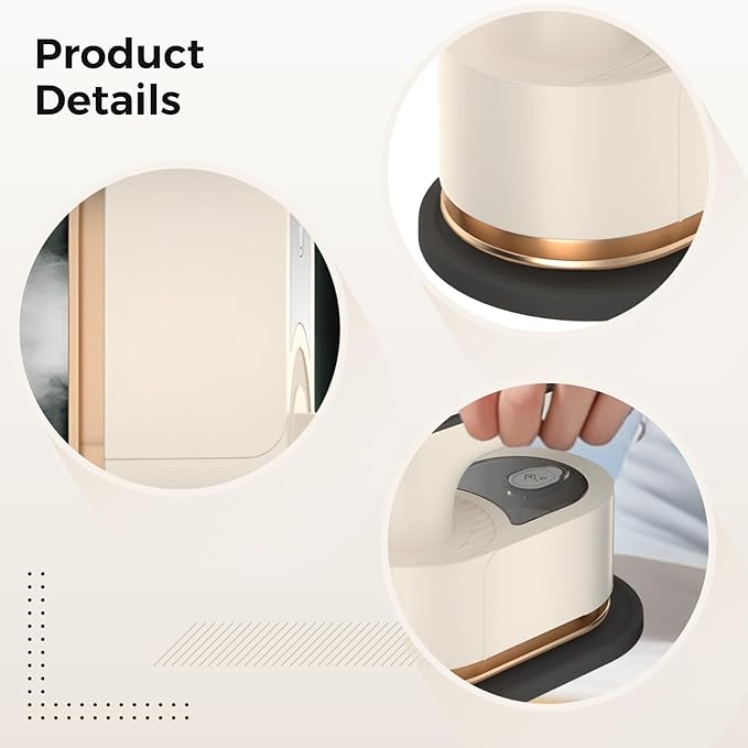 Handheld Clothes Steamer, Foldable Portable Garment Iron for Travel and Home, Fast Heat-Up, Compact Mini Steamer, ABS PET Metal, Wrinkle Removal for Shirts Dresses Suits