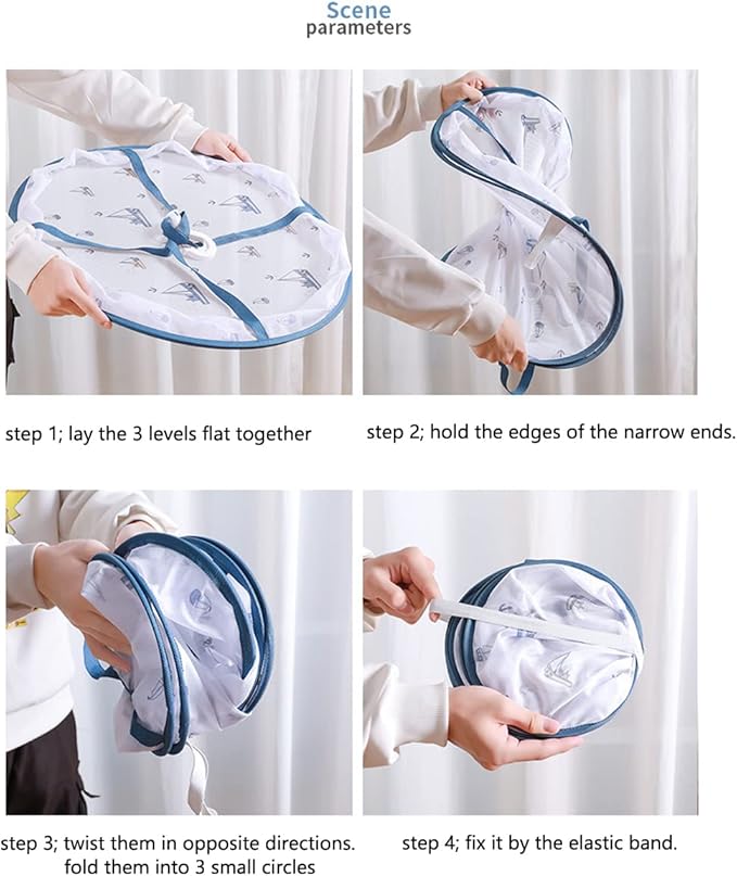 Fashion & Lifestyle Large Size Sweater Hanging Dryer, 3 Tier Folding Drying Rack, Lay Flat to Dry Mesh Clothes Hanger for Sweater, Delicates and Swimsuit, 2 pcs