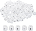 MECCANIXITY Clothes Hanger Marker Colored Hanger Sizer Garment Markers Tag (Number 2, White) for Garment Clothing Color Coding, Pack of 100 Pcs