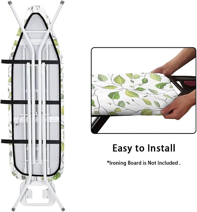 Large Ironing Board Cover,Ironing Mat,Iron Board Cover,Leaf Ironing Board Cover,Iron Board Covers,Chic Plant Print X-Large