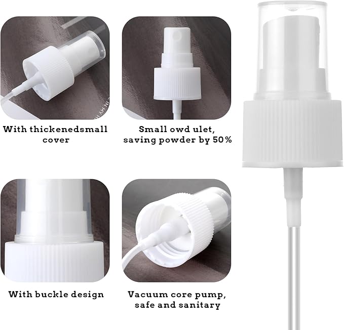 4 Pack Spray Bottle Top, Spray Bottle Nozzle Sprayer Tops Replacement Pump Plastic for Essential Oil Bottles, White