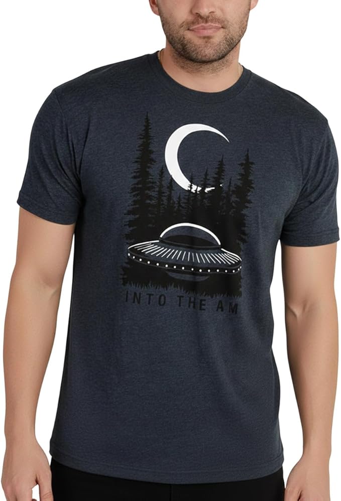 INTO THE AM Graphic Tees for Men S - 4XL Premium Short Sleeve Colorful T-Shirts Trippy Space Designs