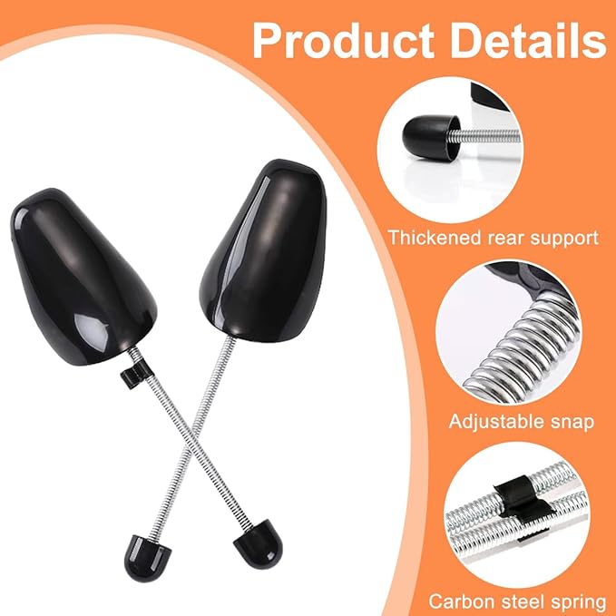 2 Pairs Plastic Shoe Tree Shoe Stretcher Shaper Support Boot Holder for Women Prevent Creasing