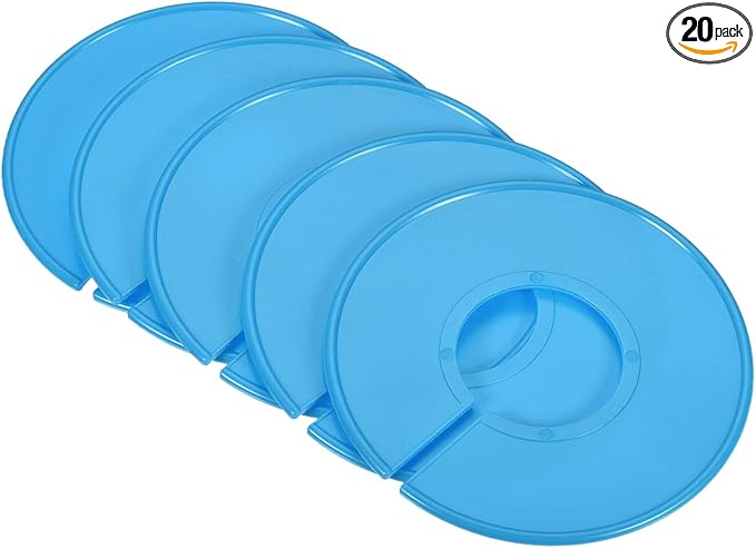 PATIKIL Clothes Dividers 20 Pack Blank Clothing Rack Size Sorting Reusable Wardrobe Round Hanger Separator, Light Blue