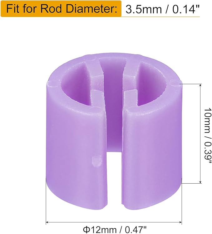 uxcell 150pcs Clothes Hanger Markers Blank Tags, Fit 3.5mm Rod Garment Size Hanger Clips Garment Color Coding Label for Clothing Hangers, Pink Purple