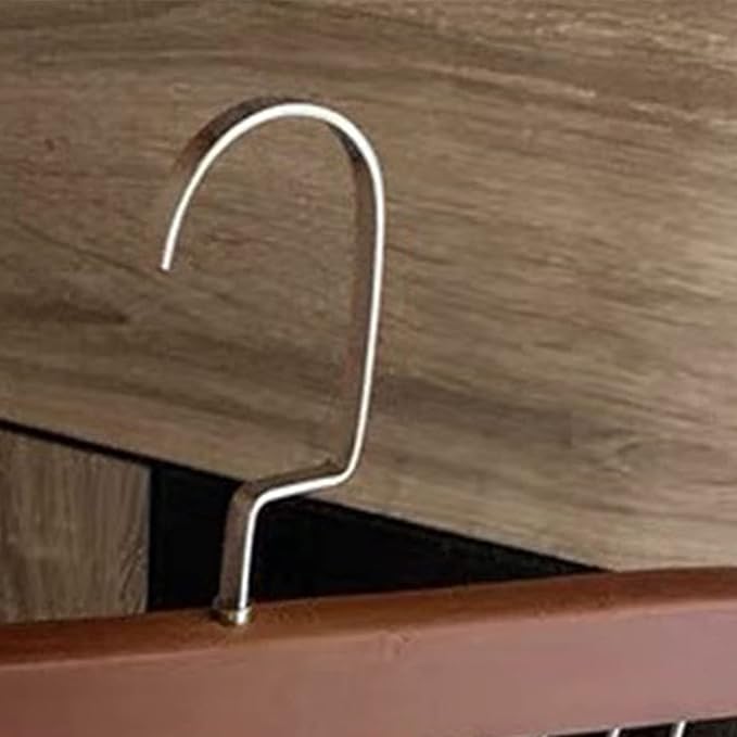 Hanger Hooks, Multi Hook Hanger Stainless Steel Closet Organization Multi Hanger with 8 Hooks Hangers Space Saver Hangers for Clothes Bra Storage (Dark Brown)