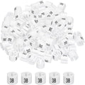 MECCANIXITY Clothes Hanger Marker Colored Hanger Sizer Garment Markers Tag (Number 38, White) for Garment Clothing Color Coding, Pack of 100 Pcs