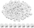 PATIKIL 300 Pcs Clothes Hanger Markers 2XS Fit Rod Garment Size Tag Hanger Clips Round Color Coding Label for Clothing, White