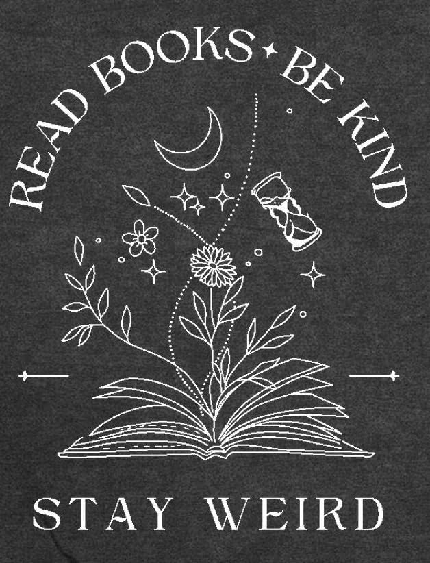 Book Lover Shirt for Women Read Books Be Kind Stay Weird T-Shirt Funny Teacher Shirt