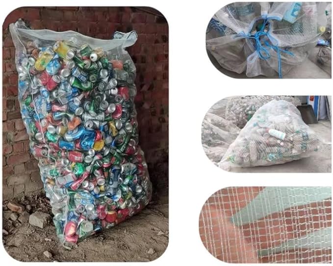 Extra Large Mesh Bag 100 Gallon 60''x48'' Multipurpose Drawstring Storage Container Sack Net Bags For Collecting Recycling Water Bottles Empty Cans Laundry Basketball Soccer Team Balls