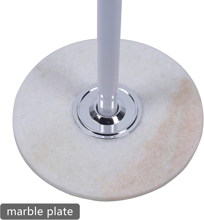 Free-Standing Coat Rack with Marble Base 16 Hooks, 4 -Tier Metal Coat Hat Jacket Stand Tree Holder Hanger Rack Hall Tree Standing Coat Rack Tree,for Bedroom Office Hallway Entryway, White Finish, 5.6 Ft Tall