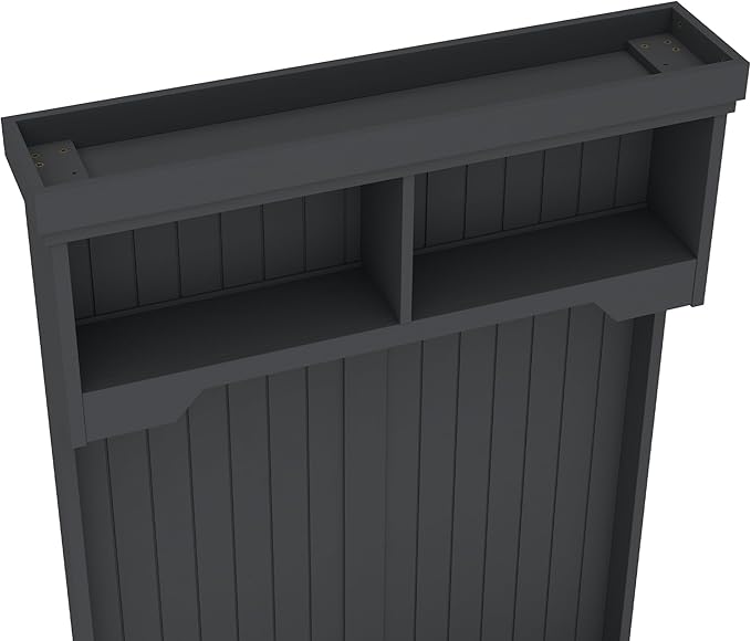 35.5 inch Hall Tree with Bench and Shoe Storage Shelf, Wood Hall Tree with 4 Hooks/Mudroom Bench with Storage and Hooks, Hall Trees for Entryway, Hallway, Living Room(Black 35.5")