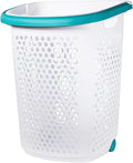 Heavy-Duty Plastic Rolling Clothes Laundry Basket with Wheels: Pop-Up Handle, Ventilated Design, Spacious 70.52 Liter (2 Bushel) Capacity, Easy to Clean - Perfect for Home or Laundry Room