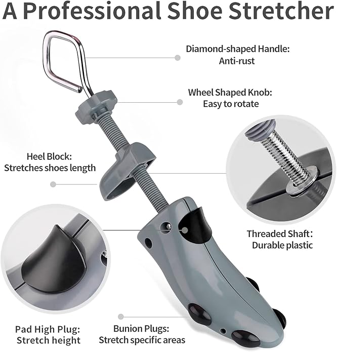 Shoe Stretcher for Women Men Wide Feet 4-Way Adjustable Shoe Expander Widener