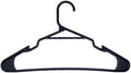 Eco-Friendly Clothing Hangers for Avg. Weight (Max 3lbs) Clothes Made from 100% Recycled Post Industrial Plastic (Black, 20)