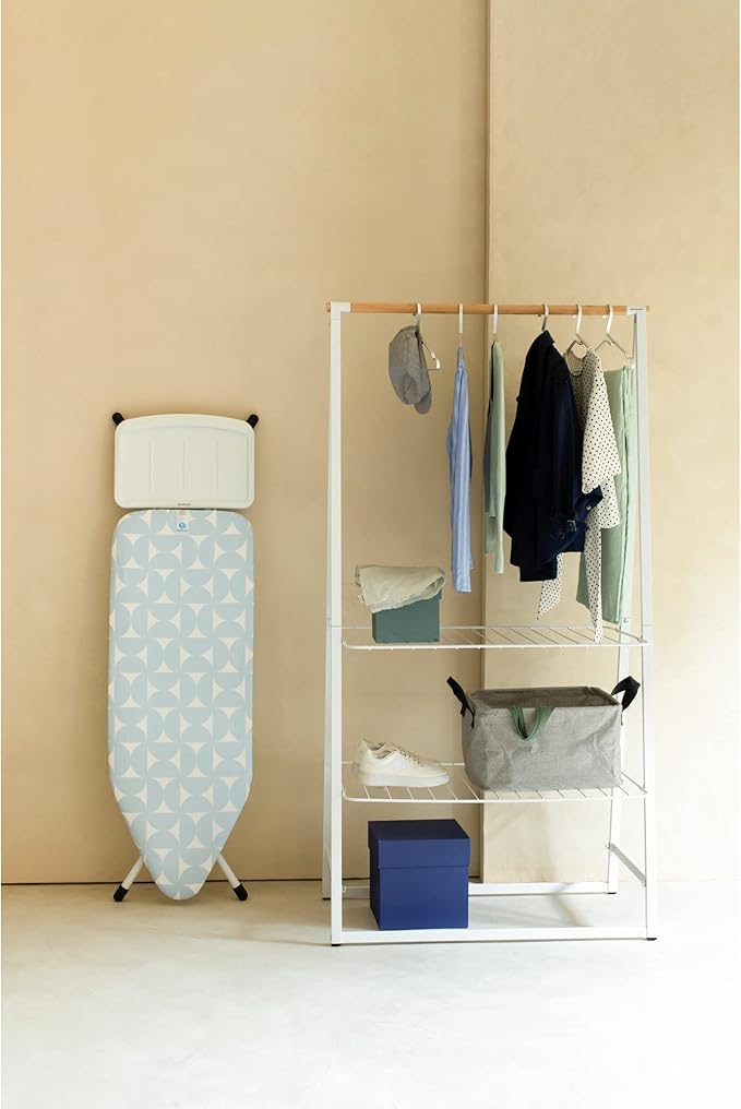 Brabantia Size C (49 x 18 inches) Replacement Ironing Board Cover with Thick Foam & Felt Padding (Fresh Breeze) Easy-Fit, 100% Cotton