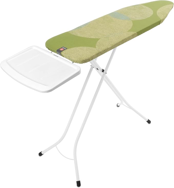 Brabantia Size B Ironing Board (49x15 in) 7 Height Options, Solid Steam Unit Rest Holder (Calm Rustle) Non-Slip Feet, Anti-Collapse Child Locks
