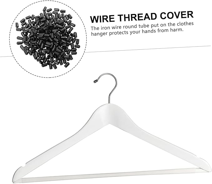 IMIKEYA 400pcs Draining Rack Prong Tip Covers Elastic Protectors for Clothes Hanger Hooks End Caps for Wire Shelves and Racks Round Caps