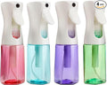 Continuous Mist Spray Bottle – Ultra Fine Mist for Hair Styling, Salon Use, and Versatile Applications – 5 oz Octagon Shape Empty Bottle – Variety Pack of 4