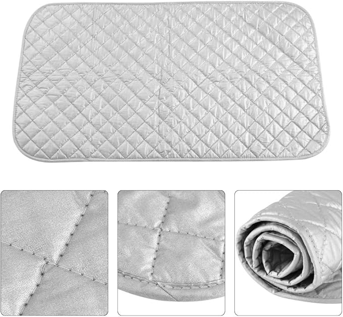 Magnetic Ironing Mat Blanket, Ironing Mat with Silicone Pad Heat Resistant Ironing Blanket Thick Portable Travel Ironing Pad for Home(02)
