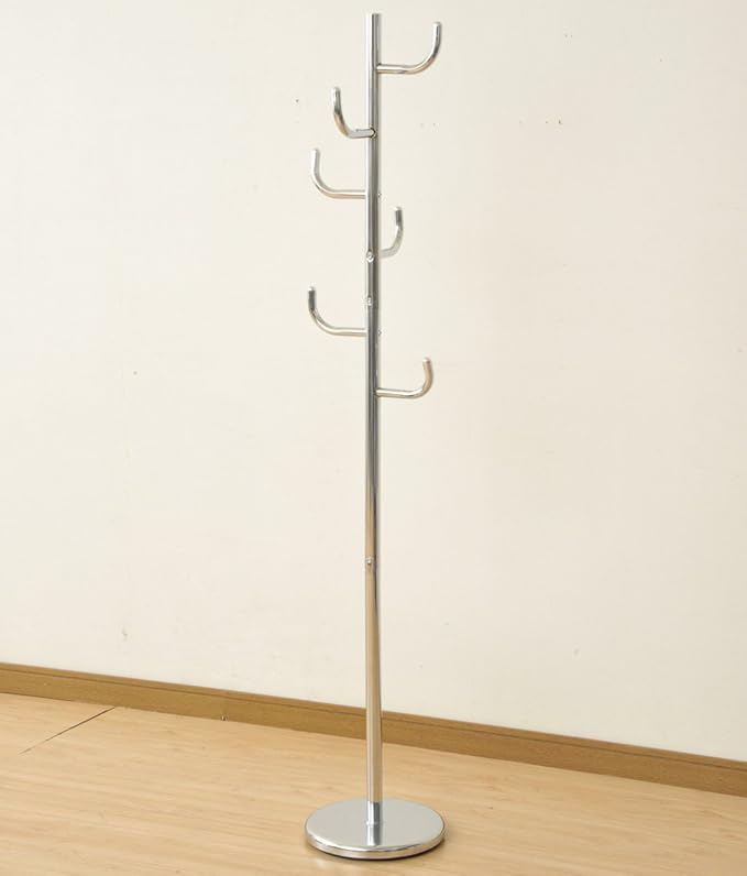 Yamazen NPH-165 (CH) Pole Hanger, Chrome Silver