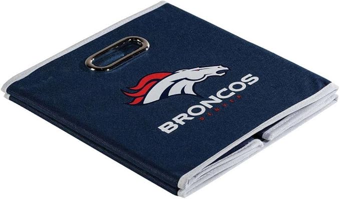 Franklin Sports NFL Storage Bins - Collapsible Cube Container + Basket - NFL Office, Bedroom + Living Room - 11"x11"
