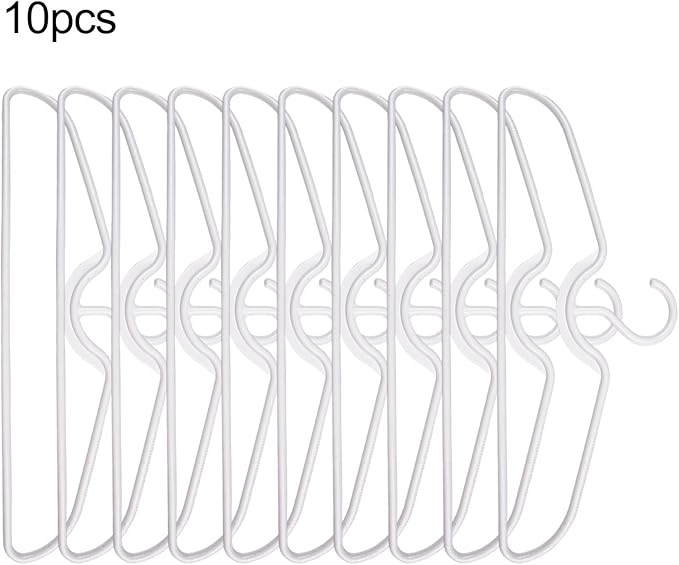 Short Neck Hanger Clothes Plastic Hangers Space Saving Anti-Slip Heavy-Duty Slim Closet Thin Hangers, Coat Hanger for College Dorms, Homes & More, Enhances Closet Space(10Pack)