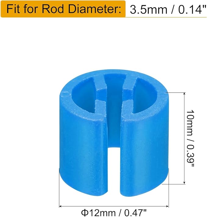 UXCELL 150pcs Blue Plastic Clothes Hanger Markers, Size 12mm x 10mm, Fit 3.5mm Rod, Color Coding Labels for Clothing Hangers