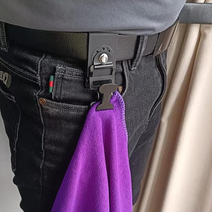 2PCS Belt Tool Clip Heavy-Duty Belt Tool Clip Black Tool Belt for Towels, Gloves and Other Supplies