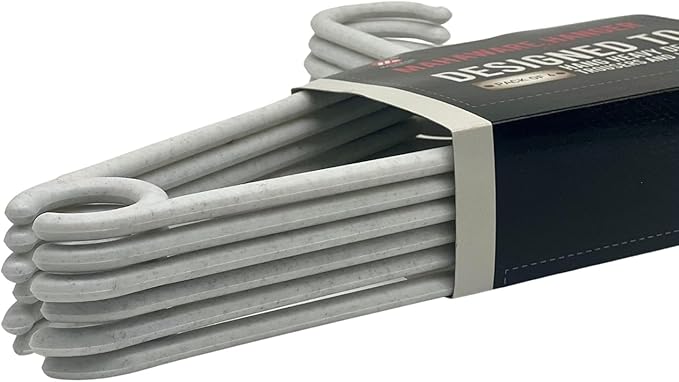 Sturdy Polypropylene Hanger, Pack of 12, Mint Granite White l Cloth Hanger l Dress Hangers l Hanger for Clothes Hanging