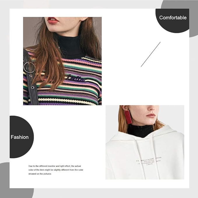 Joyci Turtleneck Dickey False Collar Mock Blouse Collar for Women Autumn Winter Keep Warm