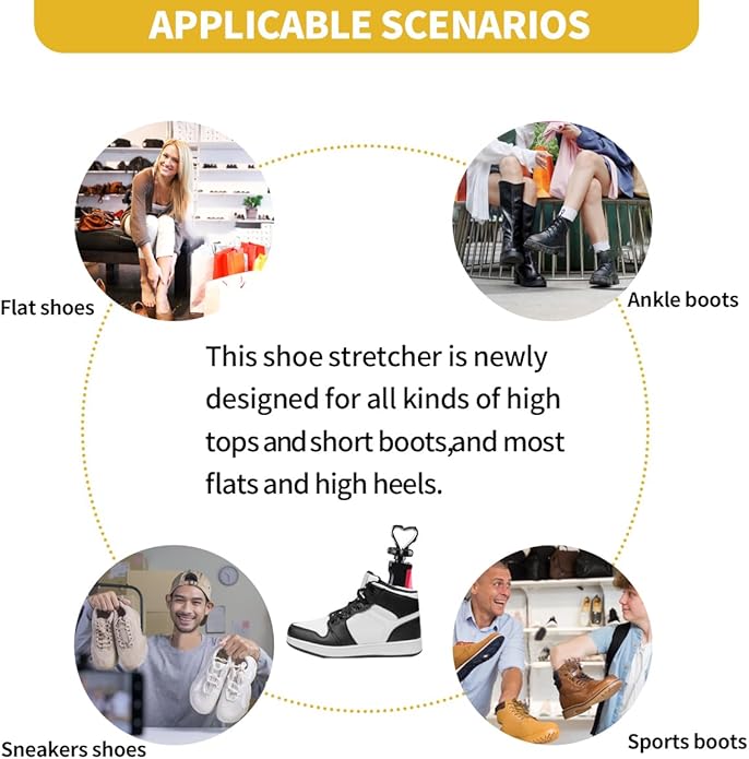 Shoe Stretcher, New Boot Stretcher Women Men, 4-Way Stretchable, for Shaping the Inside of the Shoe.