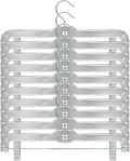 Clear Plastic Skirt & Pants Hangers 20 Pack, Clips Hanger for Pants, with Strong Metal Clips, Skirts, Trunks, Acrylic Hangers, Heavy Duty Vics 5131 Apparael Store Hangers