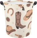 Boho Cowboy Boots Laundry Basket Western Laundry Hamper Clothes Toy Storage Bin Cowboy Decor
